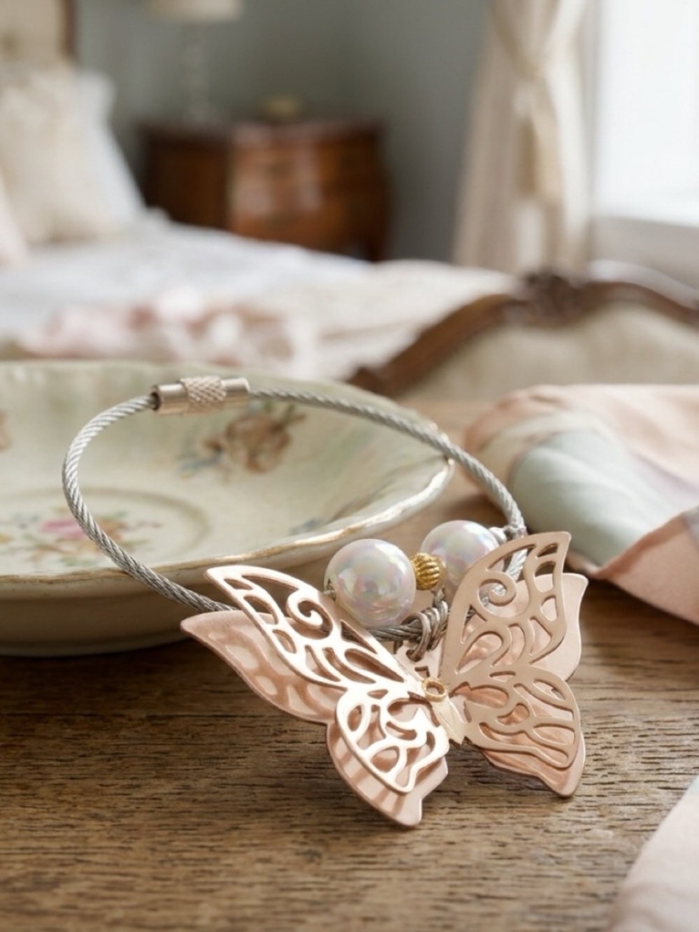 SILVER AND GOLD BUTTERFLY CHARM